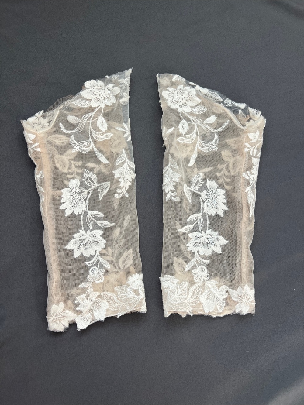 Sheer Floral Embroidered Bridal Sleeves